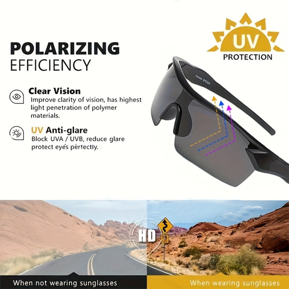 Sunglasses for Men - Polarized 6 Pack Ultra-Light PC Frame Unisex Anti-Glare Driving Eyewear - product detail view 5