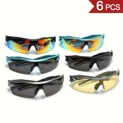 Sunglasses for Men - Polarized 6 Pack Ultra-Light PC Frame Unisex Anti-Glare Driving Eyewear - product detail view 14
