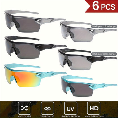 Sunglasses for Men - Polarized 6 Pack Ultra-Light PC Frame Unisex Anti-Glare Driving Eyewear - product detail view 15