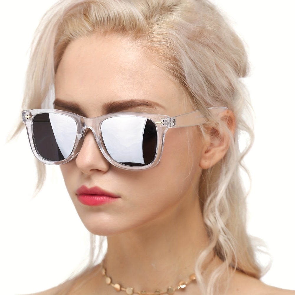 Sunglasses for Women - Polarized for , Anti-Glare Mirror Lenses, Trendy Fashion Shades with UV - product detail view 11