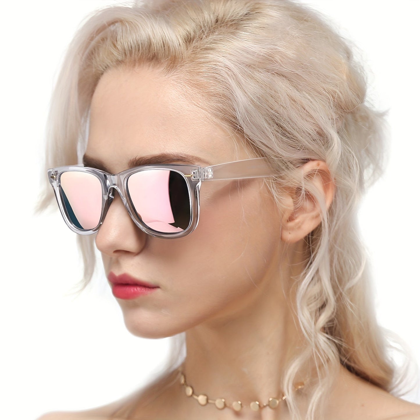Sunglasses for Women - Polarized for , Anti-Glare Mirror Lenses, Trendy Fashion Shades with UV - product detail view 29