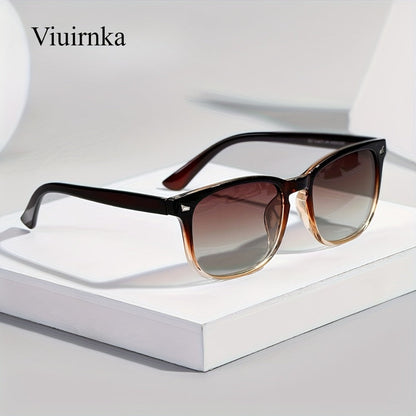 Sunglasses for Men - Polarized Driving Unisex Vintage Style UV400 Protection Gradient Tea Lens - product detail view 3