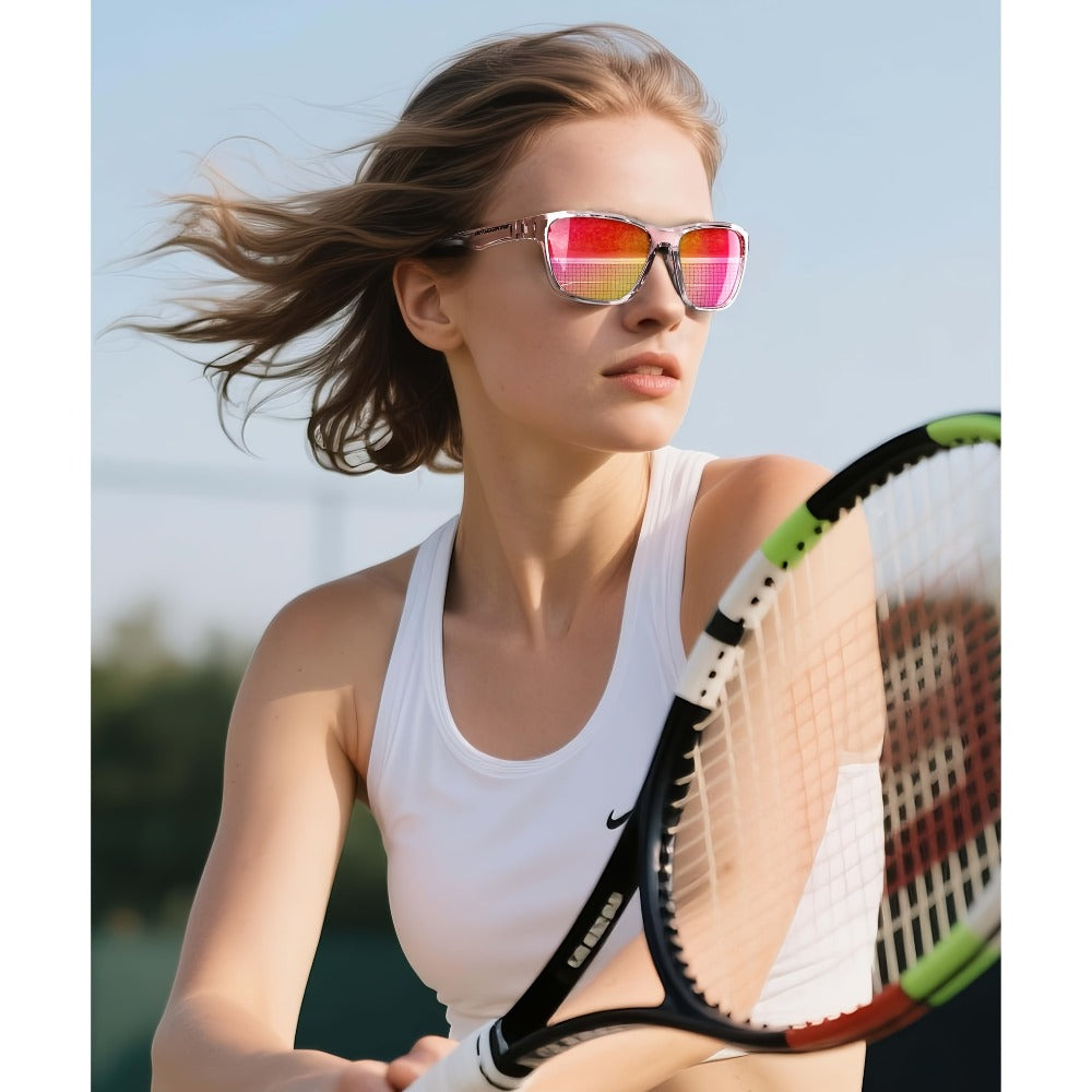Sunglasses for Men - Polarized Women Lightweight Trendy Fashion Eyewear Pink Purple - product detail view 4