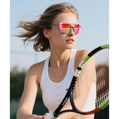 Sunglasses for Men - Polarized Women Lightweight Trendy Fashion Eyewear Pink Purple - product detail view 4