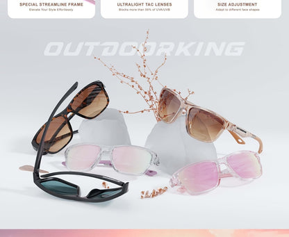 Sunglasses for Men - Polarized Women Lightweight Trendy Fashion Eyewear Pink Purple - product detail view 18