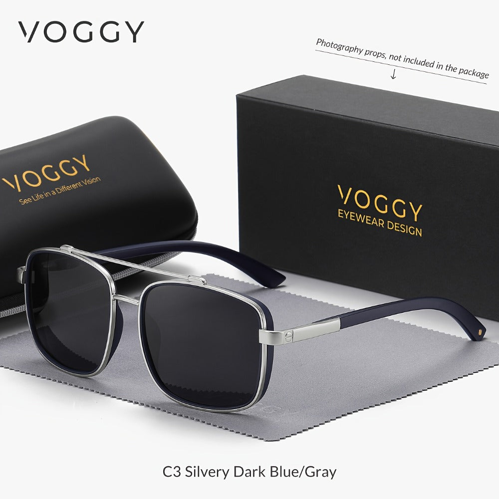Sunglasses for Men - Polarized Pilot Women - Retro Aviator TR90 Metal Frame UV400 Protection - product detail view 5