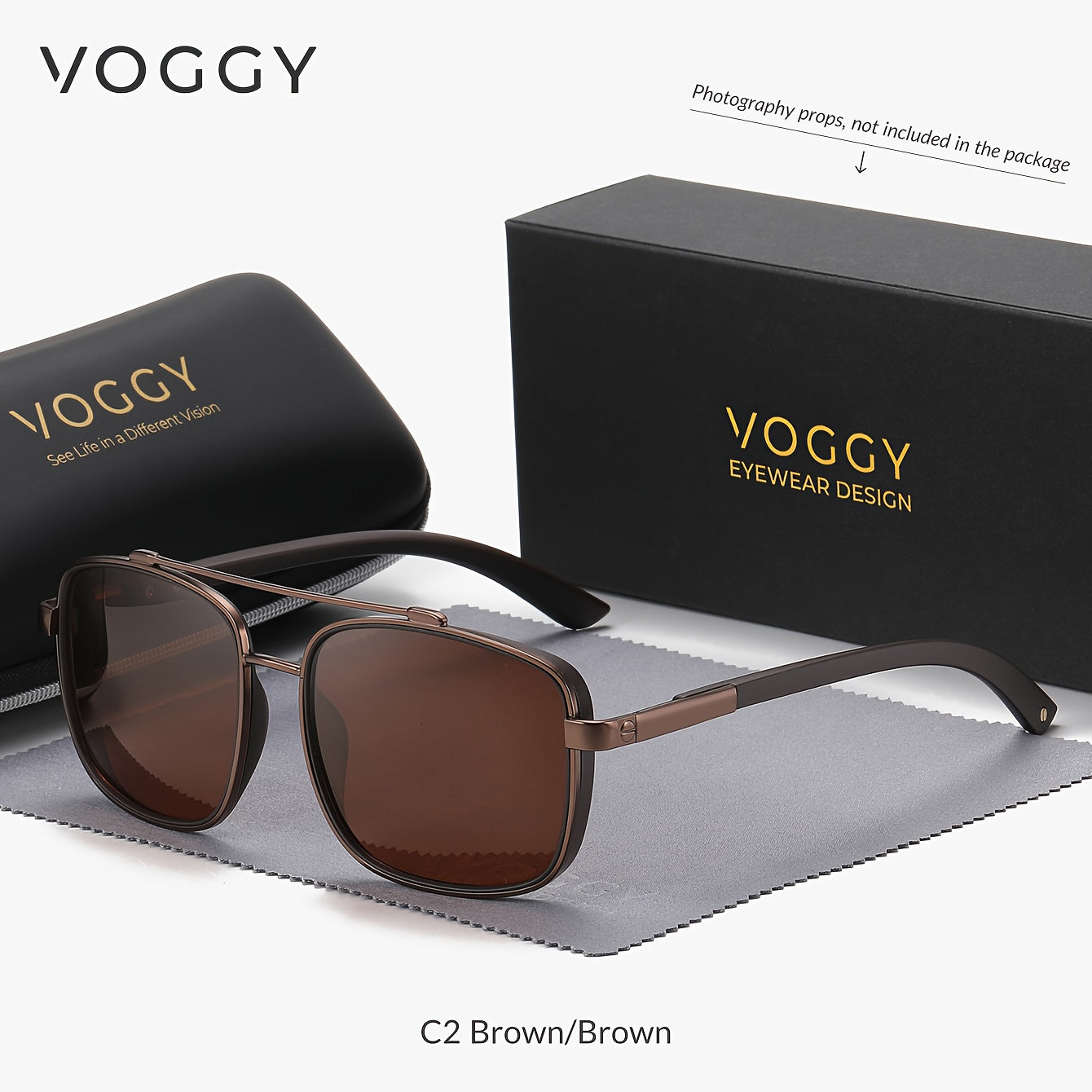 Sunglasses for Men - Polarized Pilot Women - Retro Aviator TR90 Metal Frame UV400 Protection - product detail view 19
