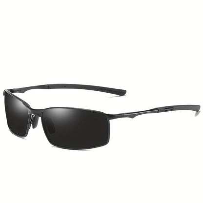 Sunglasses for Men - Polarized Sports Metal Frame UV400 Anti-Glare HD Driving Lenses - product detail view 5