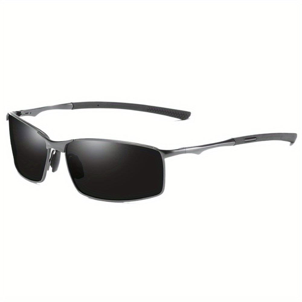 Sunglasses for Men - Polarized Sports Metal Frame UV400 Anti-Glare HD Driving Lenses - product detail view 12