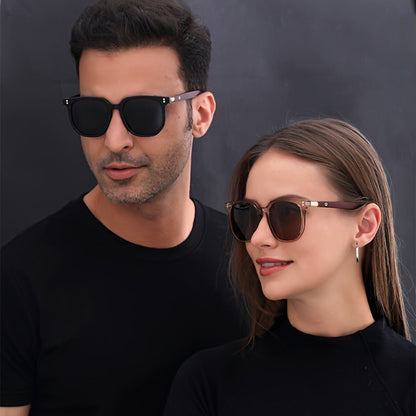 Sunglasses for Men - Polarized TR Frame for & Women Vintage Stud Detail Hybrid Spectacle Retro - product detail view 14