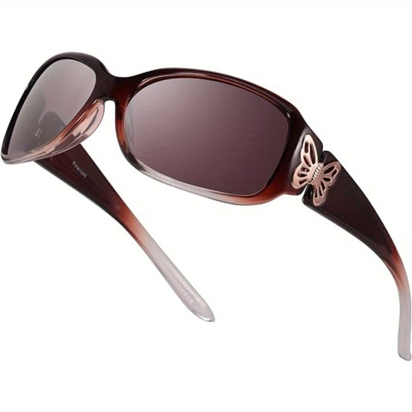 Sunglasses for Men - Polarized UV400 Butterfly Floral Wrap-Around Fashion Eyewear for & Women - product detail view 26