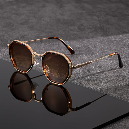 Sunglasses for Men - Polygonal for Women Geometric Frame Trendy Tinted Lenses Lightweight - product detail view 12