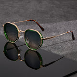 Golden Frame Gradient Blue Lens