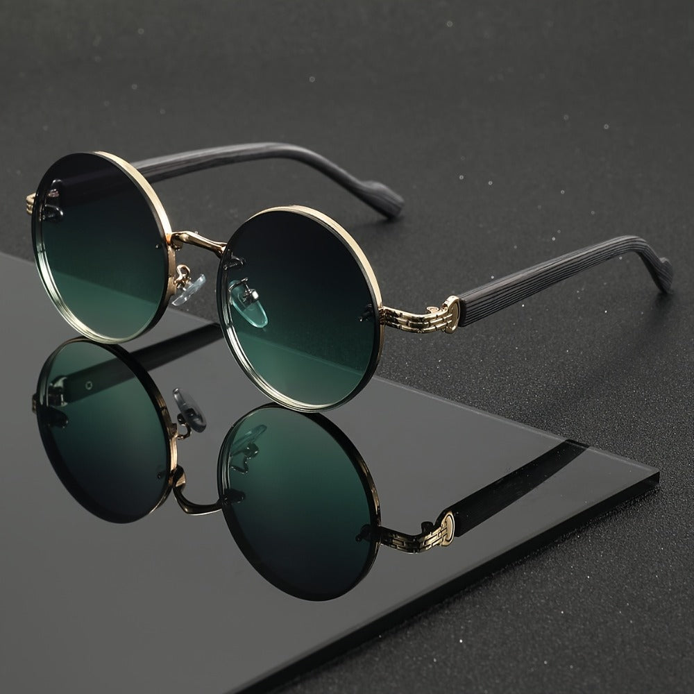 Sunglasses for Men - Retro Woodgrain UV400 for Women & Vintage Lightweight Unisex Frame - product detail view 5