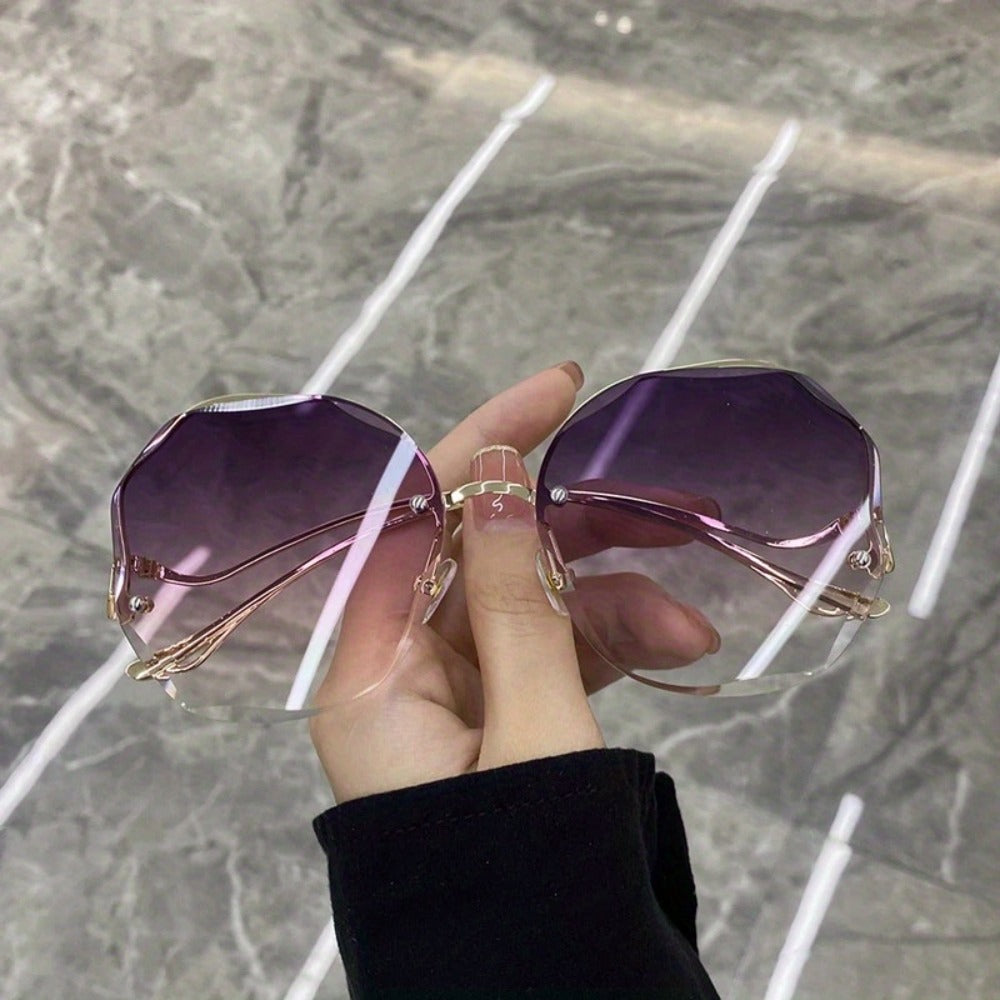 Sunglasses for Men - Rimless Glasses 3 Piece Set Frameless Metal Fashion Eyewear for Women - product detail view 15