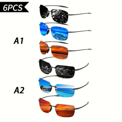 Sunglasses for Men - 's Polarized Bulk Pack 3 or 6 Pairs UV400 Anti-Glare HD Lenses - product detail view 7