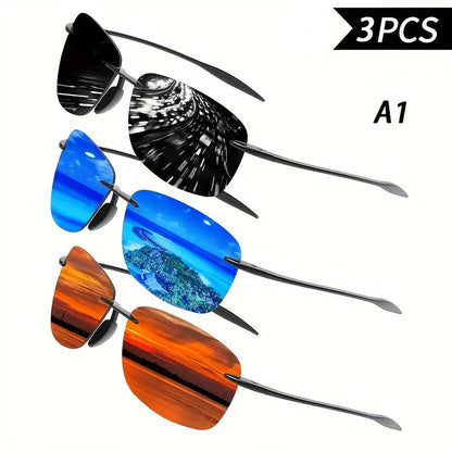 Sunglasses for Men - 's Polarized Bulk Pack 3 or 6 Pairs UV400 Anti-Glare HD Lenses - product detail view 14