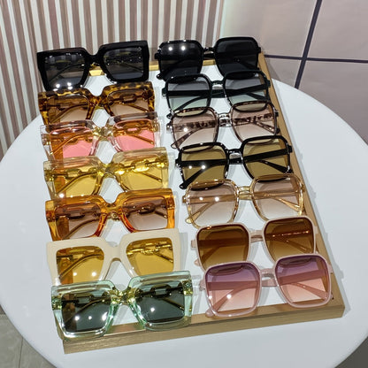 Sunglasses for Women - 's Set 14 Pack - Square Frame Tinted Lens Bulk Eyewear Minimalist PC - main product view