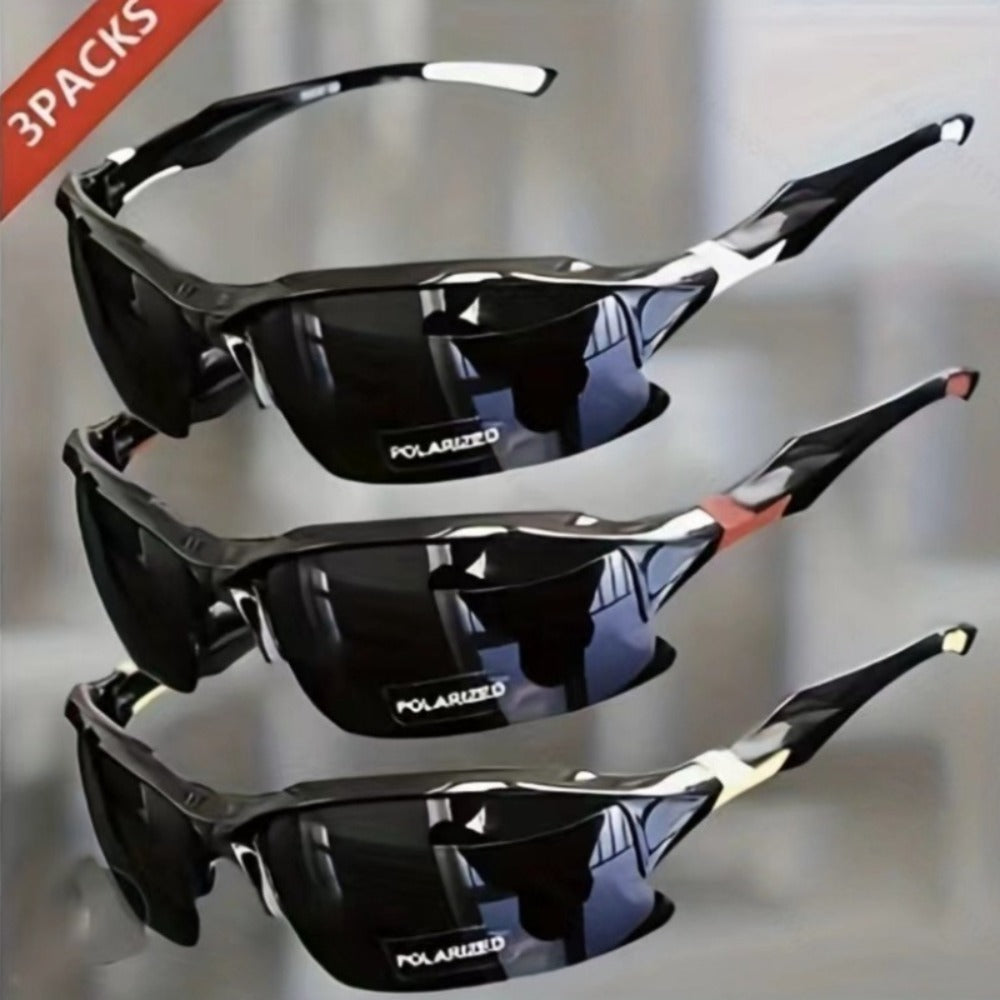 Sunglasses for Men - Sport Polarized Half Frame Lightweight UV Protection for Women Skiing - main product view