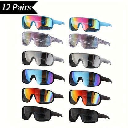 Sunglasses for Men - Sports Bulk Set 6 or 12 Pairs - UV Protection Anti-Glare HD Lens - product detail view 11