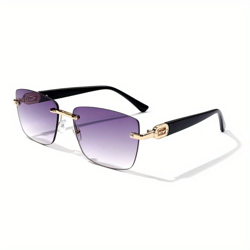 Sunglasses for Men - Square Frameless Glasses for Women , Trendy Unisex Fashion Eyewear with - product detail view 15