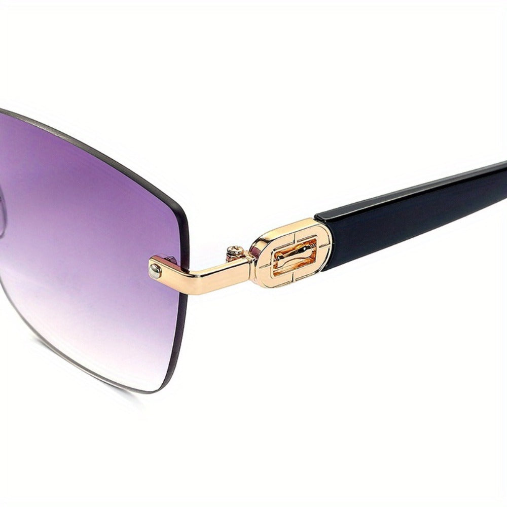 Sunglasses for Men - Square Frameless Glasses for Women , Trendy Unisex Fashion Eyewear with - product detail view 20