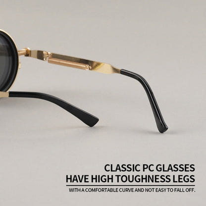 Sunglasses for Men - Steampunk Glasses Flip-Up Rotating Industrial Punk Dimming Spring Temple - product detail view 8
