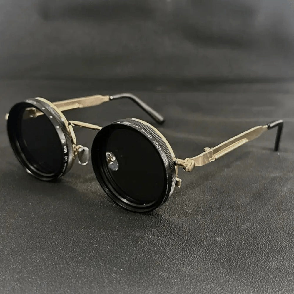 Sunglasses for Men - Steampunk Rotating Lens Glasses - Adjustable ND Mechanical Style Frame for - product detail view 15