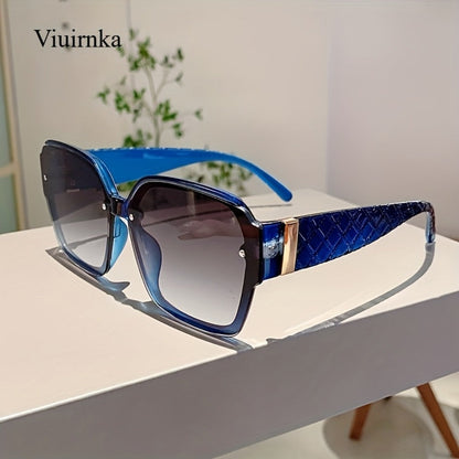 Sunglasses for Women - Studded Geometric Frame UV400 PC Lenses Lightweight Fashion Statement - product detail view 3