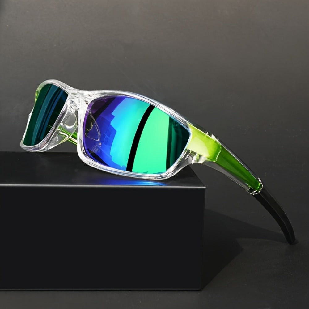 Sunglasses for Men - Wraparound UV400 Retro Chic - TAC Lens PC Frame Unisex Fashion Eyewear - product detail view 4
