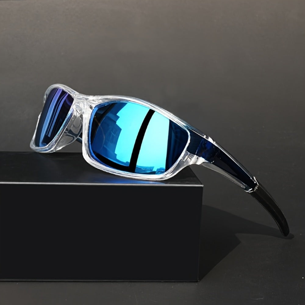 Sunglasses for Men - Wraparound UV400 Retro Chic - TAC Lens PC Frame Unisex Fashion Eyewear - product detail view 5