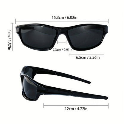 Sunglasses for Men - Wraparound UV400 Retro Chic - TAC Lens PC Frame Unisex Fashion Eyewear - product detail view 7