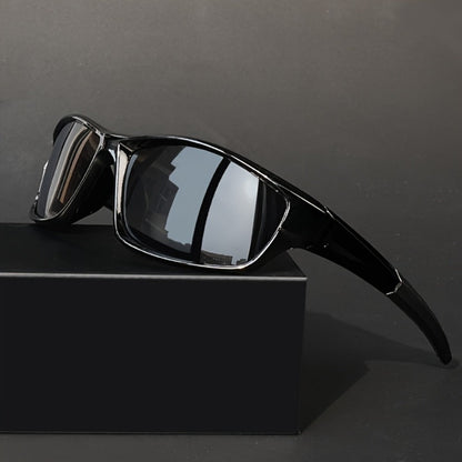 Sunglasses for Men - Wraparound UV400 Retro Chic - TAC Lens PC Frame Unisex Fashion Eyewear - product detail view 8
