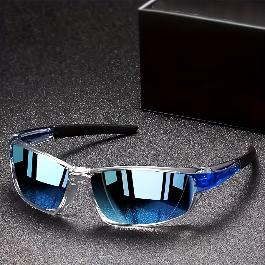 Sunglasses for Men - Wraparound UV400 Retro Chic - TAC Lens PC Frame Unisex Fashion Eyewear - product detail view 9