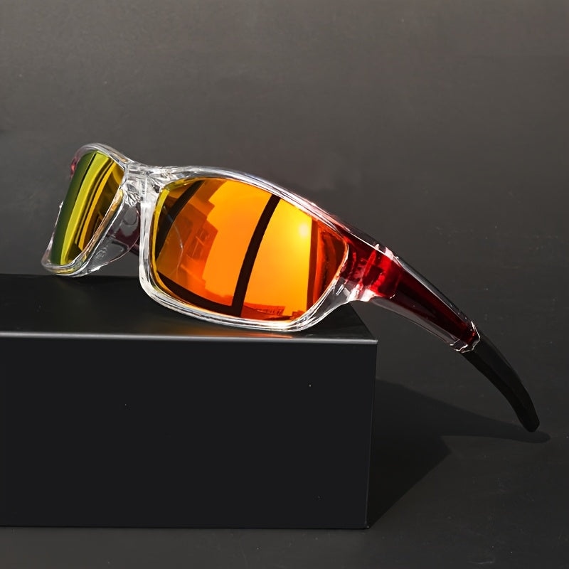 Sunglasses for Men - Wraparound UV400 Retro Chic - TAC Lens PC Frame Unisex Fashion Eyewear - product detail view 11