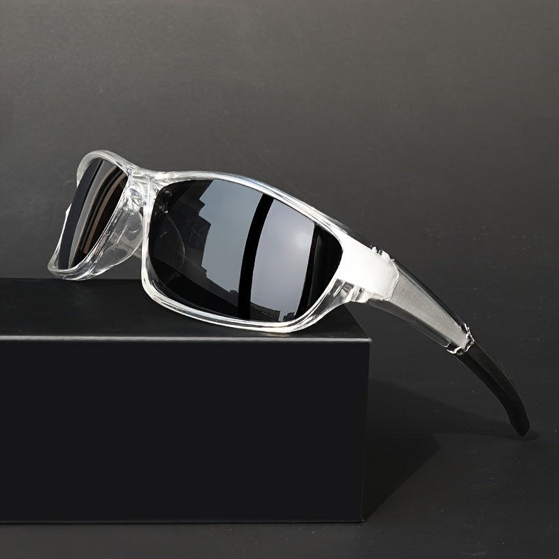 Sunglasses for Men - Wraparound UV400 Retro Chic - TAC Lens PC Frame Unisex Fashion Eyewear - product detail view 12