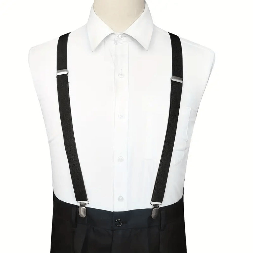 Suspenders - Heavy Duty Men X-Back 4 Clips High Elastic Adjustable Braces Formal Casual - product detail view 5
