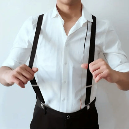 Suspenders - Heavy Duty Men X-Back 4 Clips High Elastic Adjustable Braces Formal Casual - product detail view 8