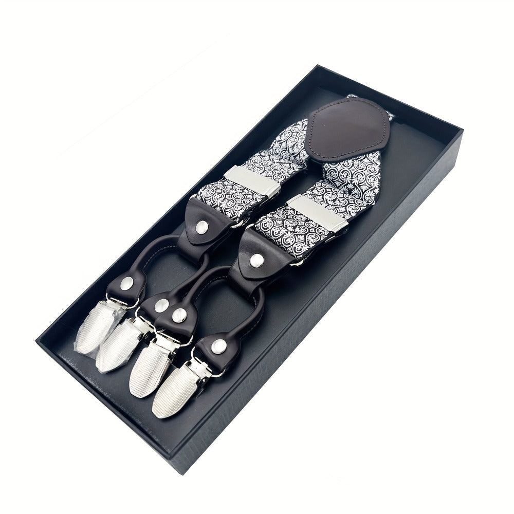 Suspenders - Y-Back for Men 6 Metal Clips Adjustable Elastic Braces Heavy Duty Trouser - product detail view 9