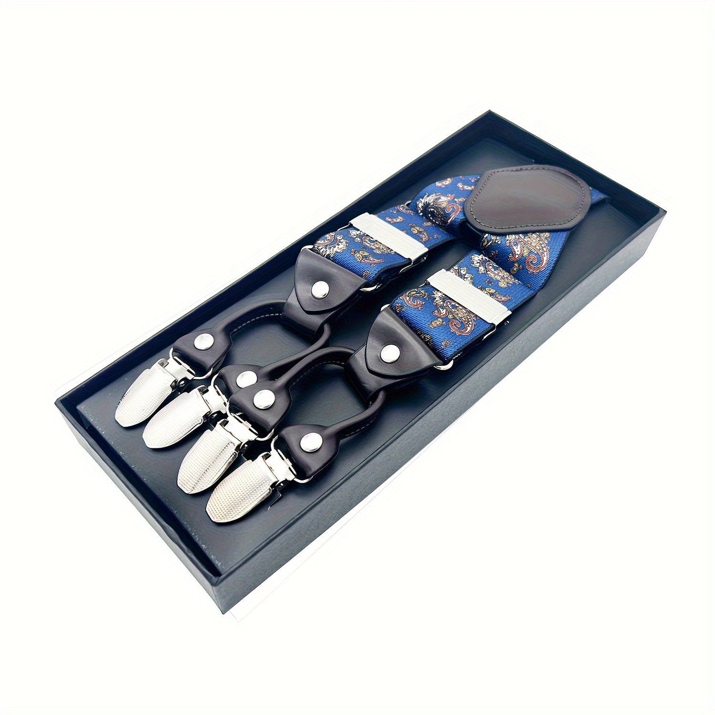 Suspenders - Y-Back for Men 6 Metal Clips Adjustable Elastic Braces Heavy Duty Trouser - product detail view 13
