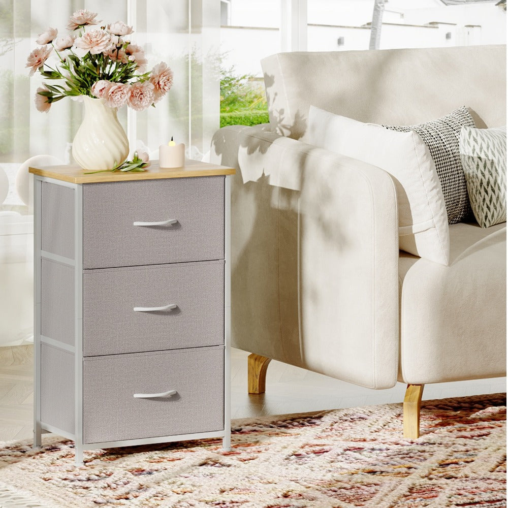 Tall Fabric Dresser with Multiple Color Options, Bedroom Drawer Chest detail image - detail view 11