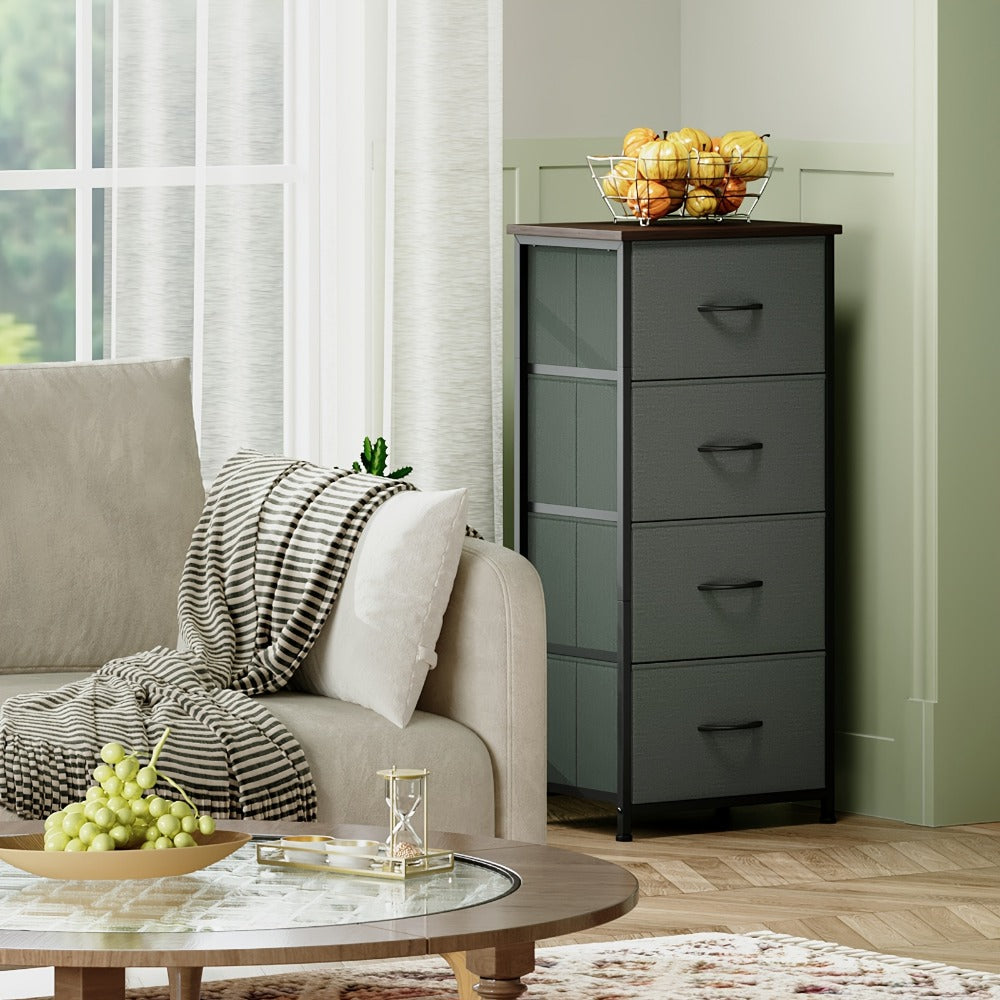 Tall Fabric Dresser with Multiple Color Options, Bedroom Drawer Chest detail image - detail view 5