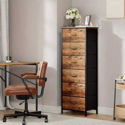 Dresser shown in the Wood Grain Print, 6 Drawers option