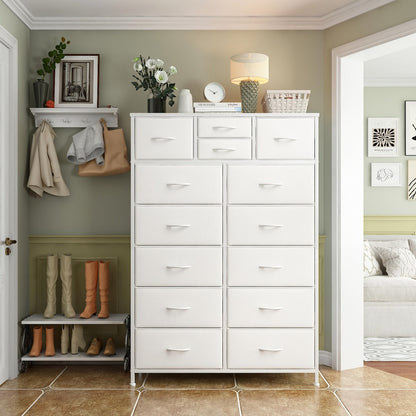 Tall Metal Dresser with Multiple Color Options, Drawer Storage Cabinet detail image - detail view 6