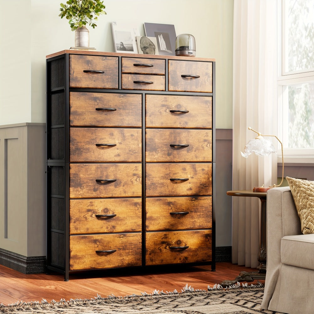 Tall Metal Dresser with Multiple Color Options, Drawer Storage Cabinet detail image - detail view 8