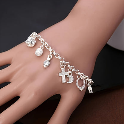 Tennis Bracelet - 925 Sterling Silver Set Women S925 CZ Retro Charm Set 2 Piece Zirconia - product detail view 16