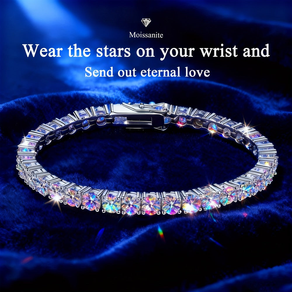 Tennis Bracelet - Moissanite 925 Sterling Silver Diamond Alternative Luxury Women 5mm Shiny - main product view