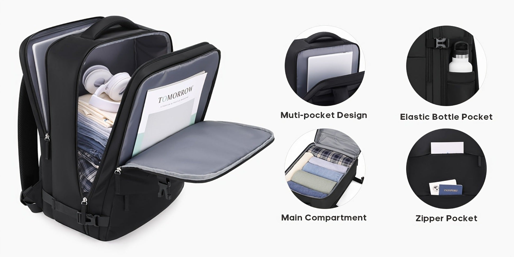 Travel Toiletry Bag – 3 Piece, 20 Inch, TSA Lock – detail view 20