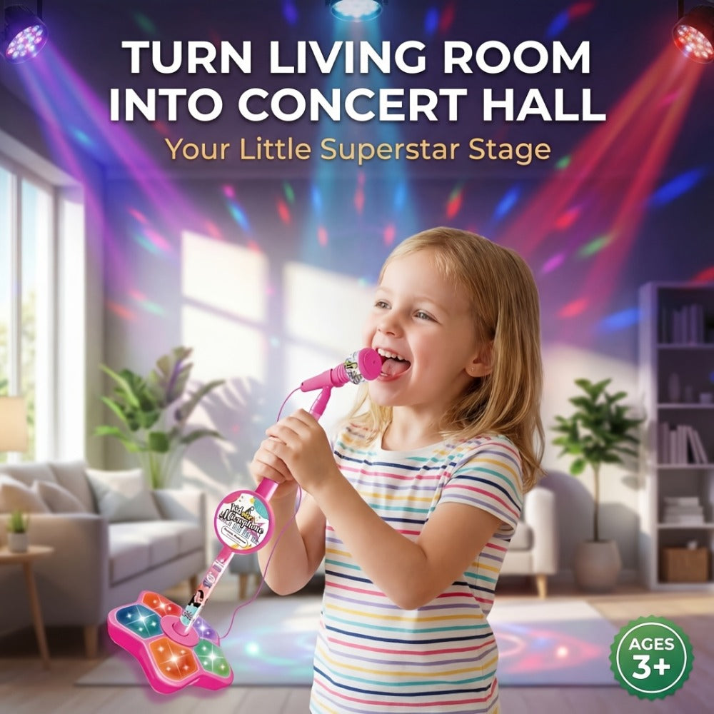 Toy Microphone with Stand, Lightweight Amplified Singing Toy for Kids detail image - detail view 7