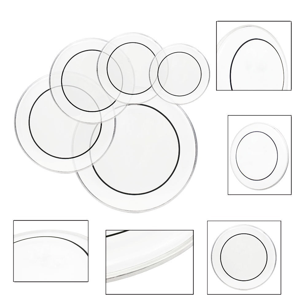 Transparent Drum Head Set, 12 to 22-Inch Heads for Compatible Drum Kits detail image - detail view 4